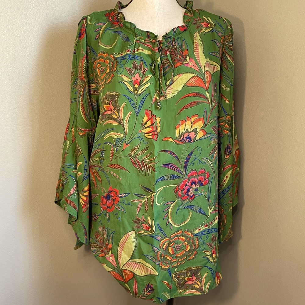 Romantic Gypsy Boho Bell-Sleeve Blouse-3X